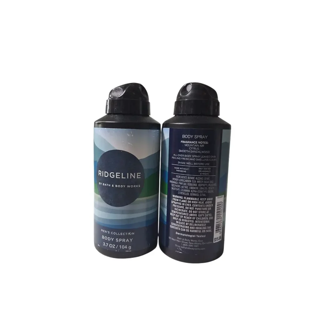 Ridgeline Men's Bath & Body Works Discontinued Rare 2pcs Bundle of Body‎ Spray